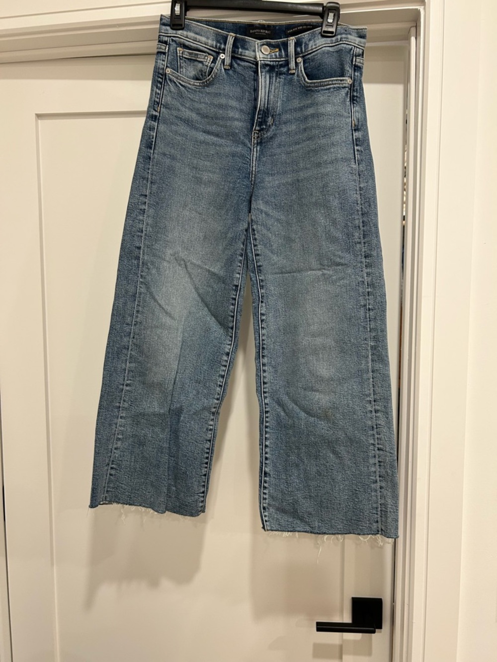 Banana Republic Wide Leg Crop Jeans - Light Blue Wash